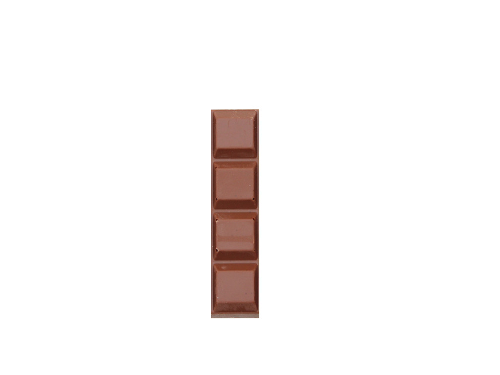 1x4 sections of a chocolate bar