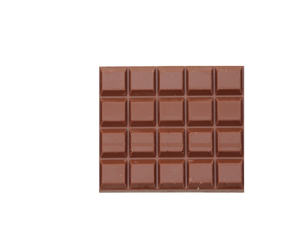 5x4 sections of a chocolate bar