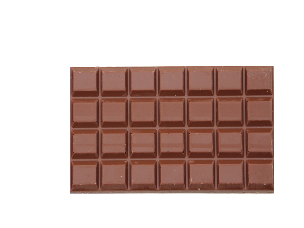 7x4 sections of a chocolate bar