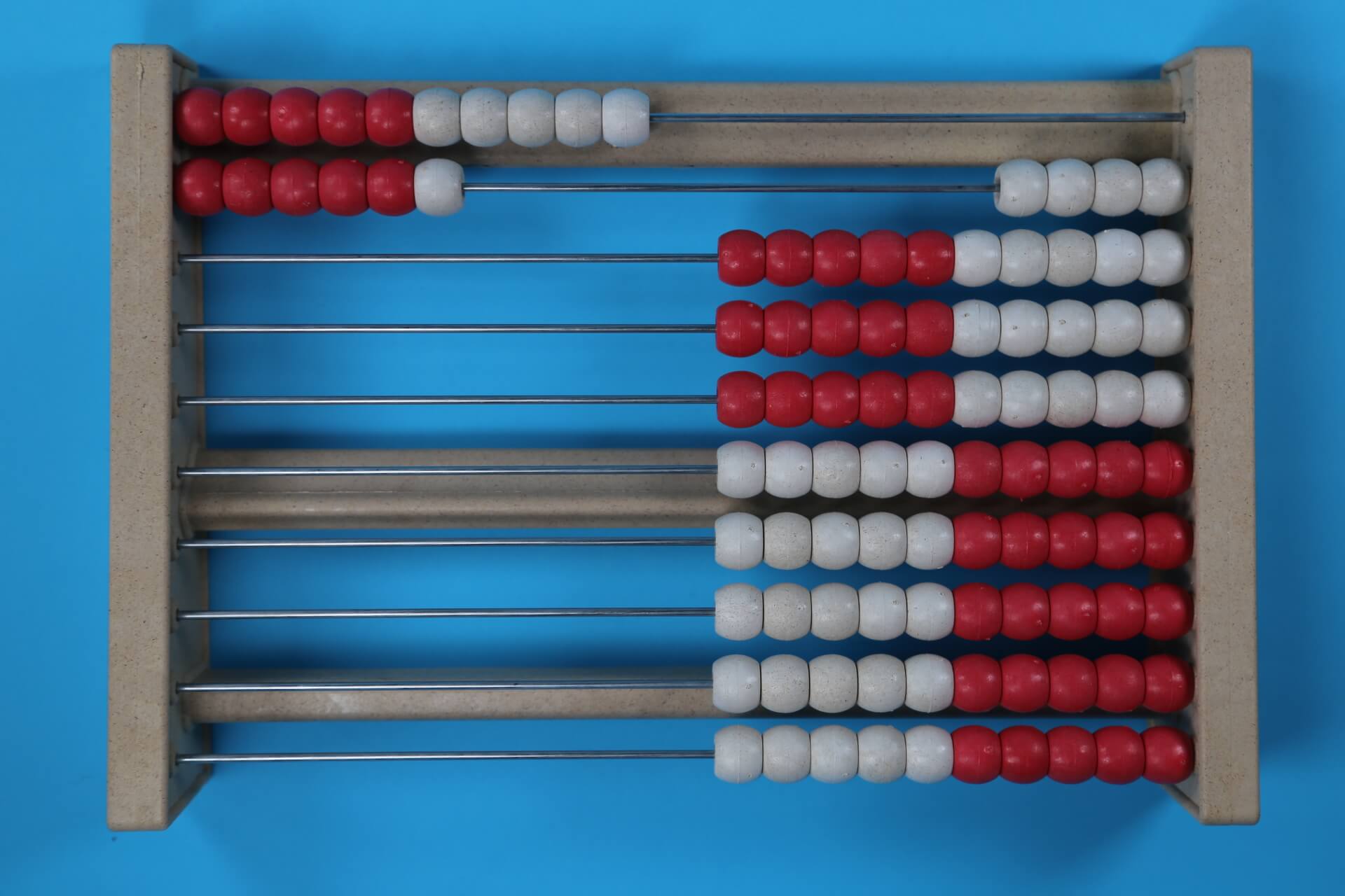 16 beads on a 100 bead rekenrek