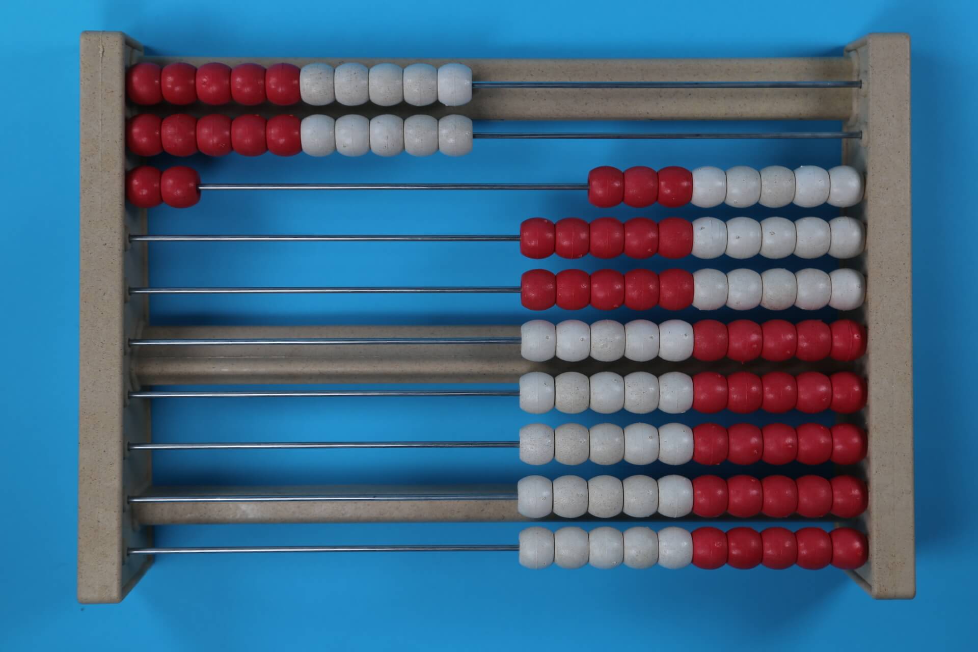22 beads on a 100 bead rekenrek