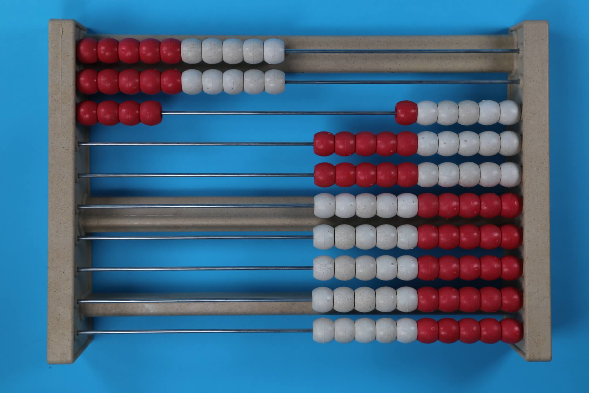 24 beads on a 100 bead rekenrek