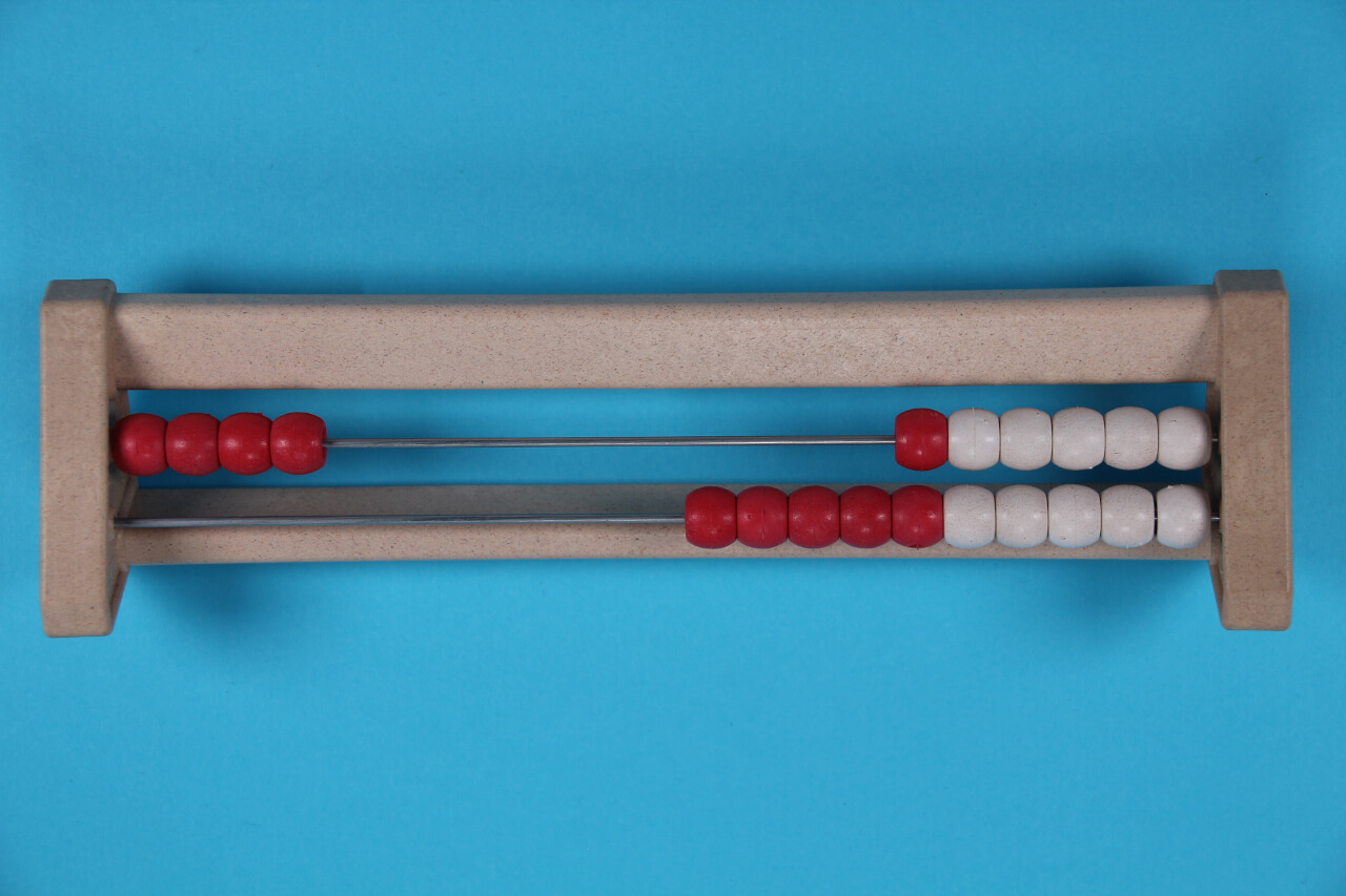 4 beads on 20 bead rekenrek